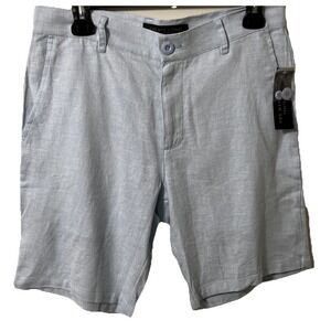 Bloomingdale's Men's Shorts S Blue Linen Blend Preppy Resort Beach Country‎ Club